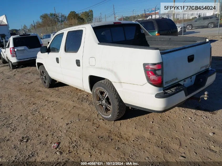 5FPYK1F77CB454024 2012 Honda Ridgeline Sport