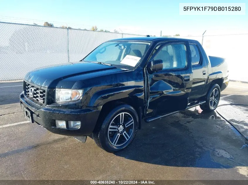 2013 Honda Ridgeline Sport VIN: 5FPYK1F79DB015280 Lot: 40635240