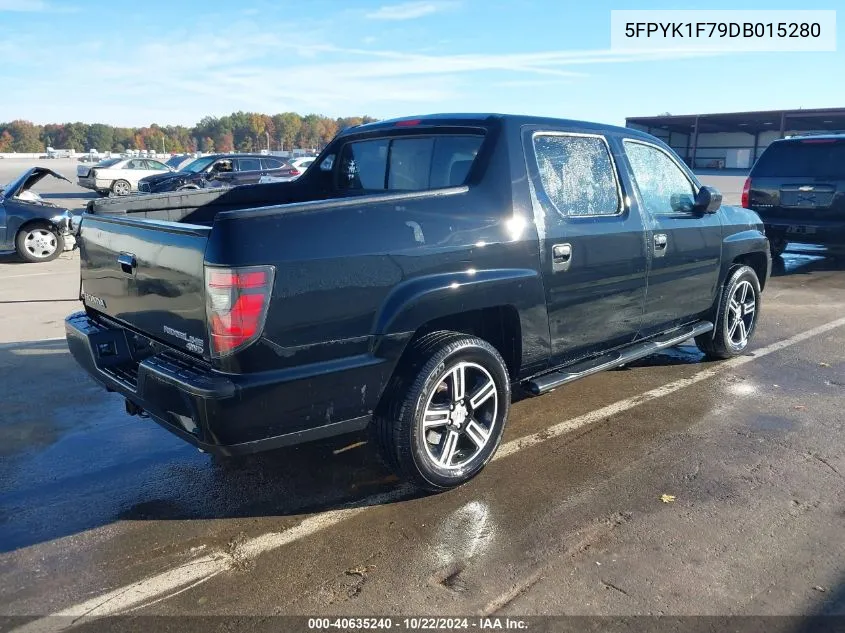 2013 Honda Ridgeline Sport VIN: 5FPYK1F79DB015280 Lot: 40635240