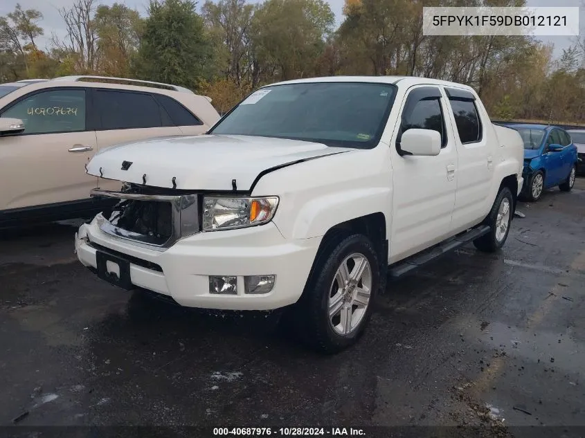 2013 Honda Ridgeline Rtl VIN: 5FPYK1F59DB012121 Lot: 40687976