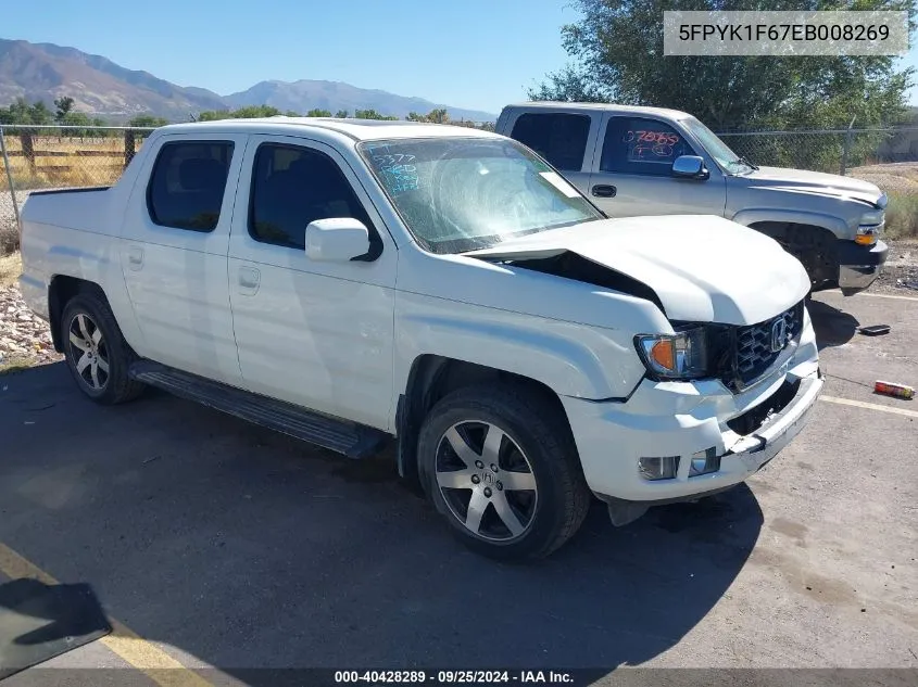 2014 Honda Ridgeline Se VIN: 5FPYK1F67EB008269 Lot: 40428289