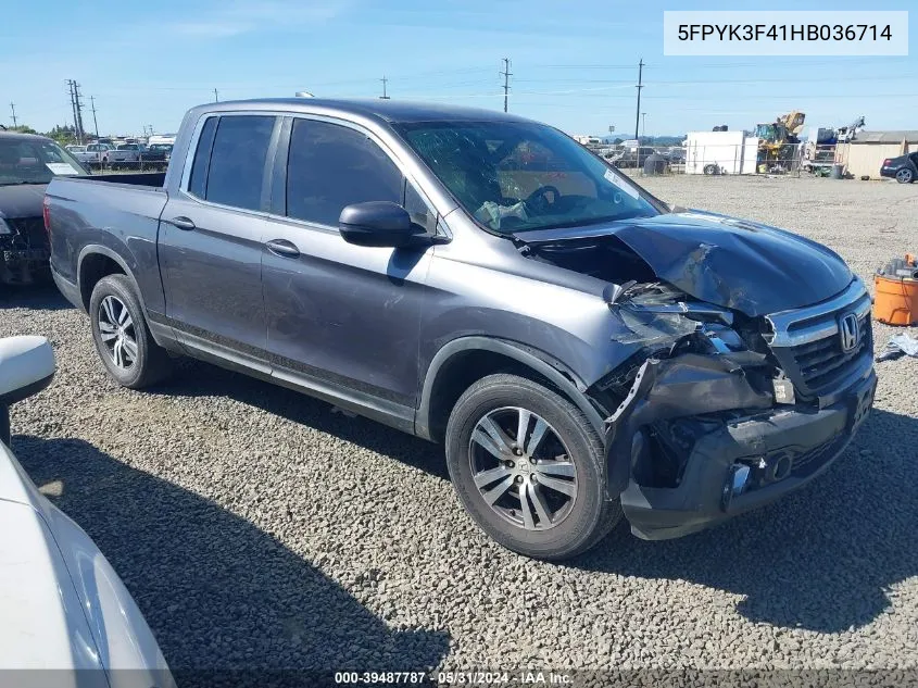 5FPYK3F41HB036714 2017 Honda Ridgeline Rts