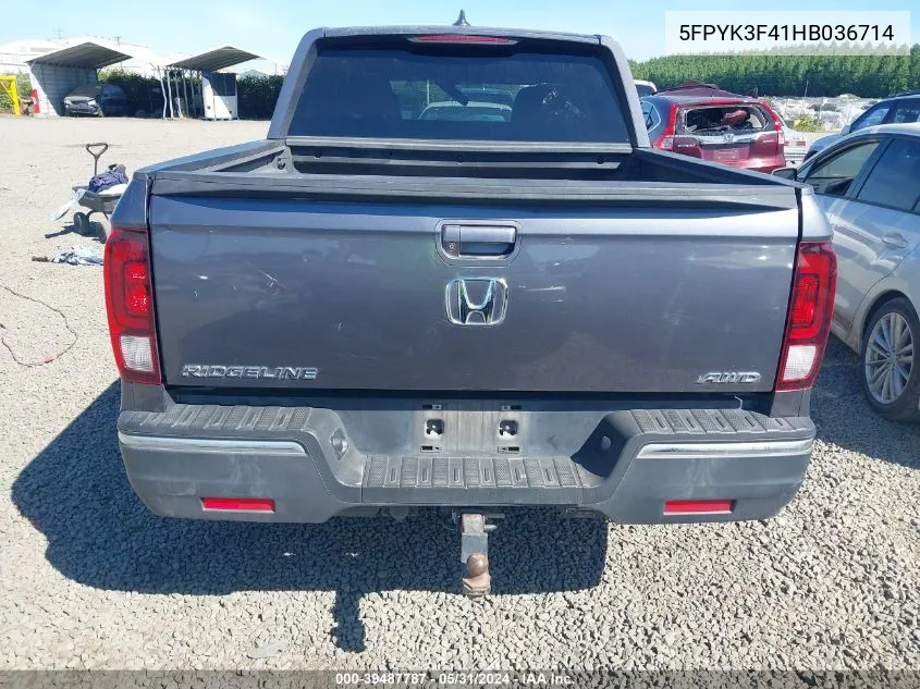 5FPYK3F41HB036714 2017 Honda Ridgeline Rts