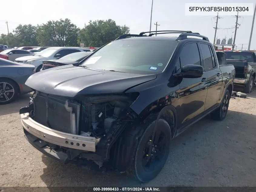 2017 Honda Ridgeline Black Edition VIN: 5FPYK3F85HB015304 Lot: 39998433