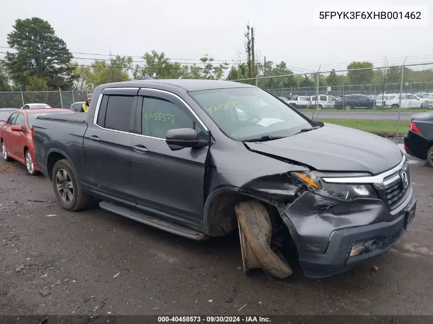 5FPYK3F6XHB001462 2017 Honda Ridgeline Rtl-T