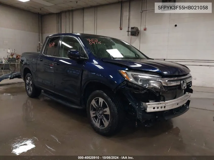 5FPYK3F55HB021058 2017 Honda Ridgeline Rtl