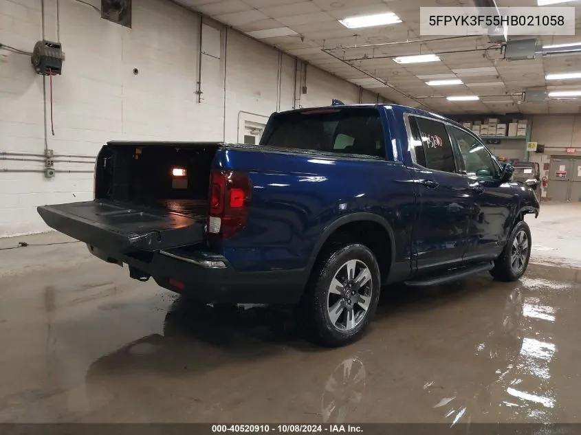 5FPYK3F55HB021058 2017 Honda Ridgeline Rtl