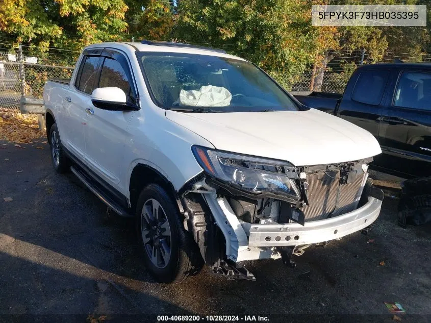 2017 Honda Ridgeline Rtl-E VIN: 5FPYK3F73HB035395 Lot: 40689200