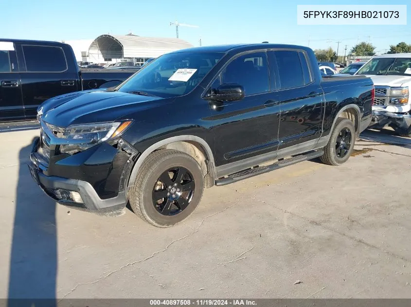 2017 Honda Ridgeline Black Edition VIN: 5FPYK3F89HB021073 Lot: 40897508