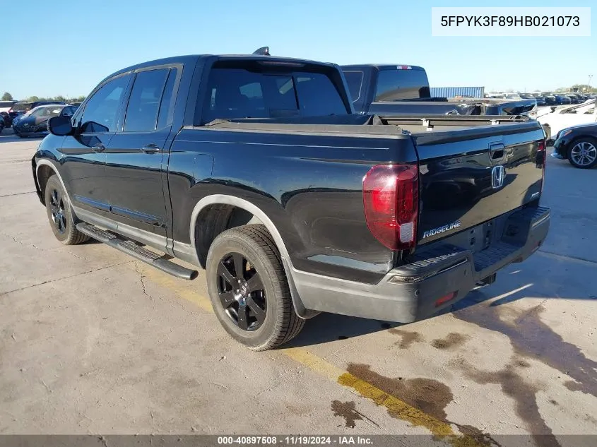 2017 Honda Ridgeline Black Edition VIN: 5FPYK3F89HB021073 Lot: 40897508