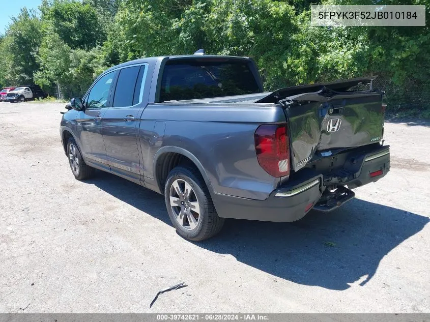 5FPYK3F52JB010184 2018 Honda Ridgeline Rtl