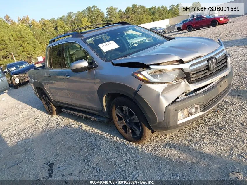 2018 Honda Ridgeline Rtl VIN: 5FPYK3F73JB001589 Lot: 40348769