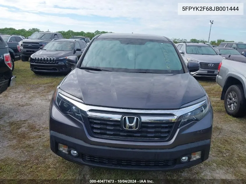 5FPYK2F68JB001444 2018 Honda Ridgeline Rtl-T