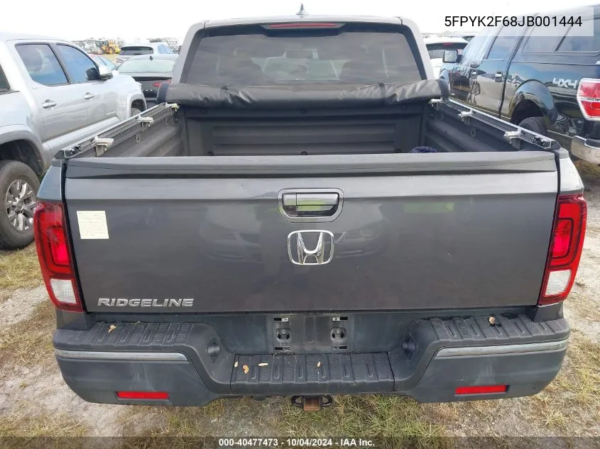 5FPYK2F68JB001444 2018 Honda Ridgeline Rtl-T