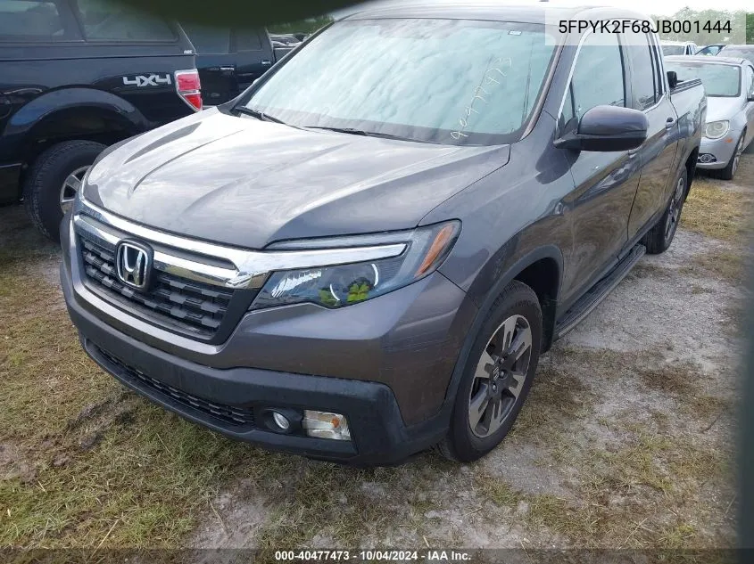 5FPYK2F68JB001444 2018 Honda Ridgeline Rtl-T