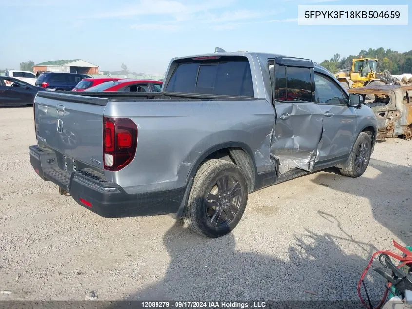 5FPYK3F18KB504659 2019 Honda Ridgeline