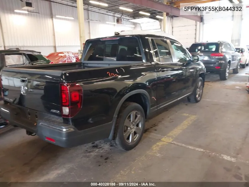 5FPYK3F55KB044332 2019 Honda Ridgeline Rtl