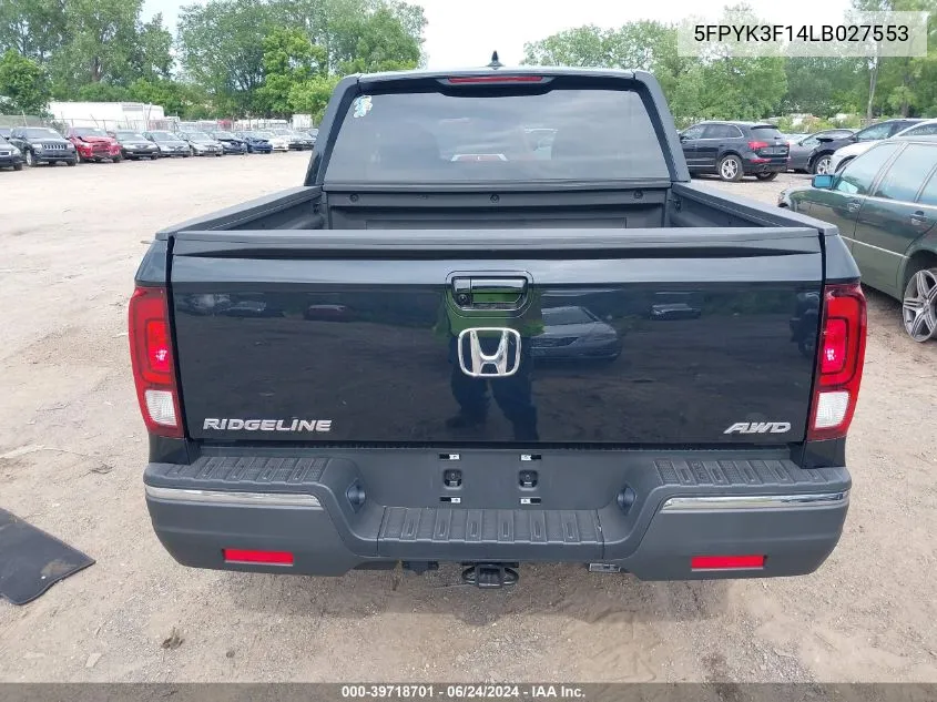 2020 Honda Ridgeline Awd Sport VIN: 5FPYK3F14LB027553 Lot: 39718701