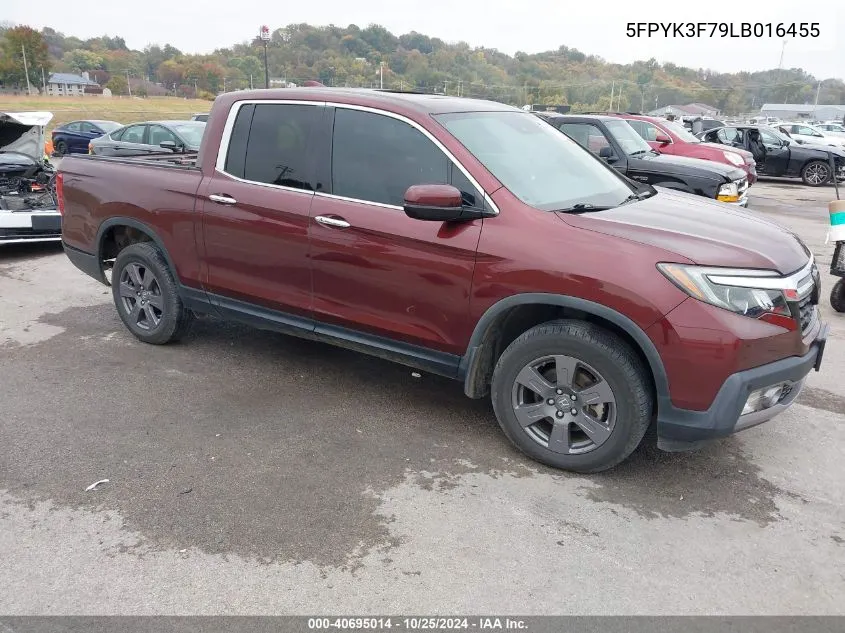 2020 Honda Ridgeline Rtl-E VIN: 5FPYK3F79LB016455 Lot: 40695014