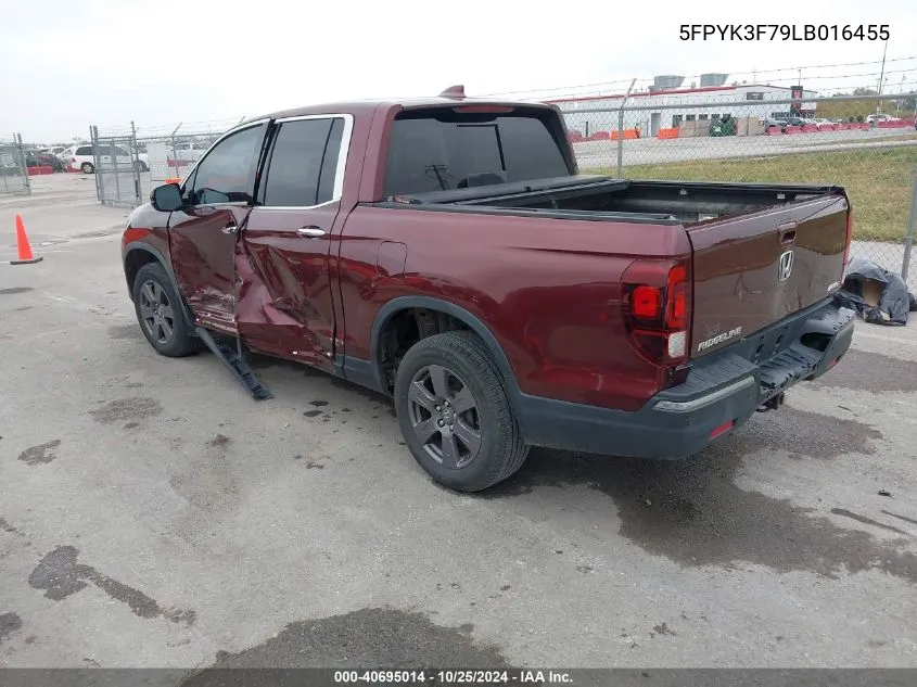 2020 Honda Ridgeline Rtl-E VIN: 5FPYK3F79LB016455 Lot: 40695014