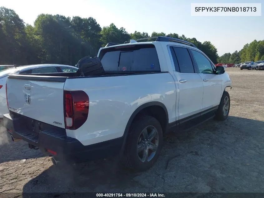 5FPYK3F70NB018713 2022 Honda Ridgeline Rtl