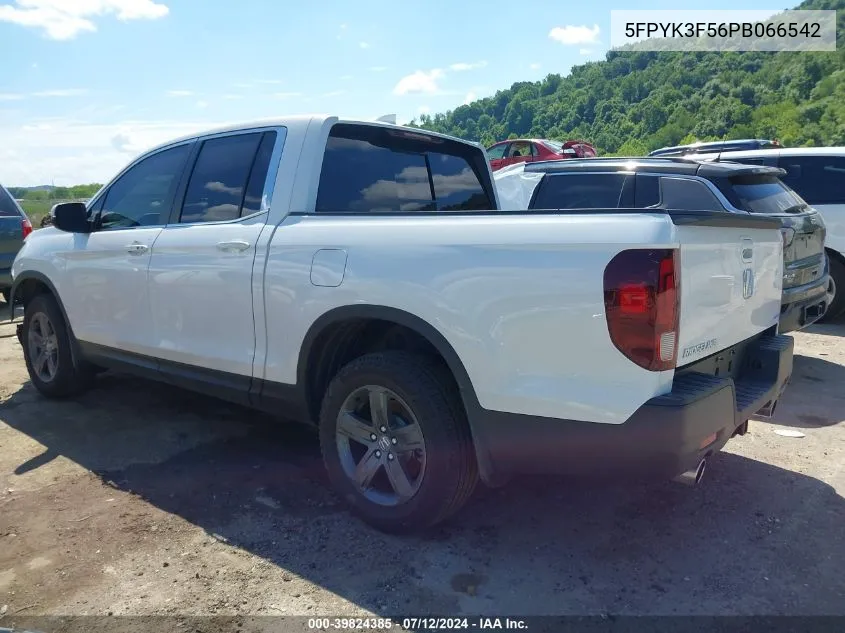 2023 Honda Ridgeline Rtl VIN: 5FPYK3F56PB066542 Lot: 39824385