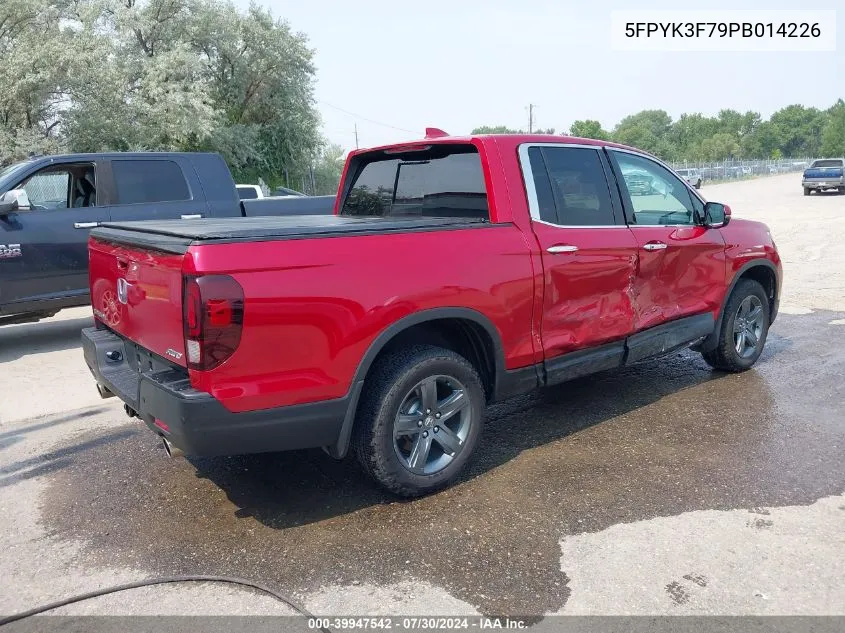 2023 Honda Ridgeline Rtl-E VIN: 5FPYK3F79PB014226 Lot: 39947542