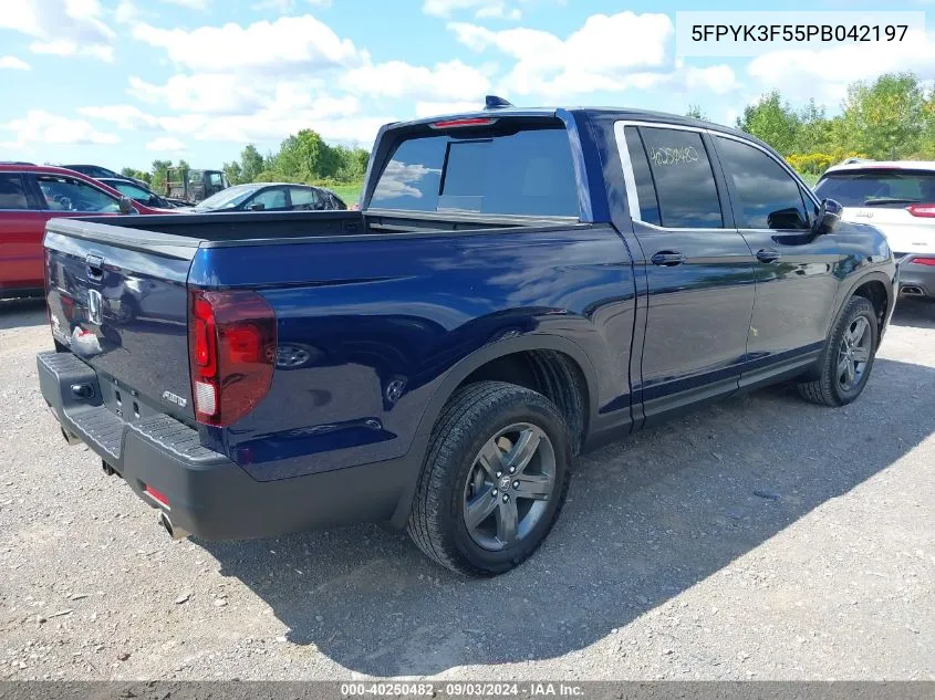 2023 Honda Ridgeline Rtl VIN: 5FPYK3F55PB042197 Lot: 40250482