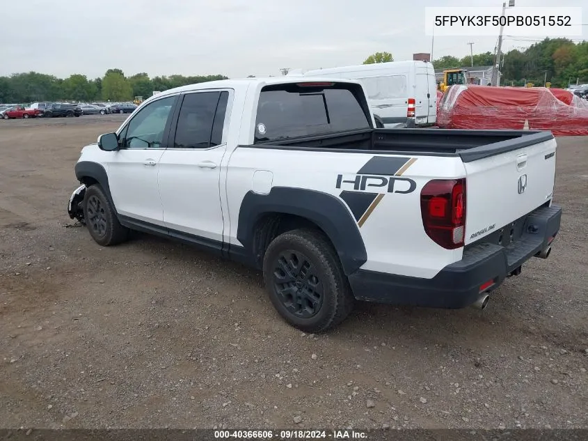 5FPYK3F50PB051552 2023 Honda Ridgeline Rtl