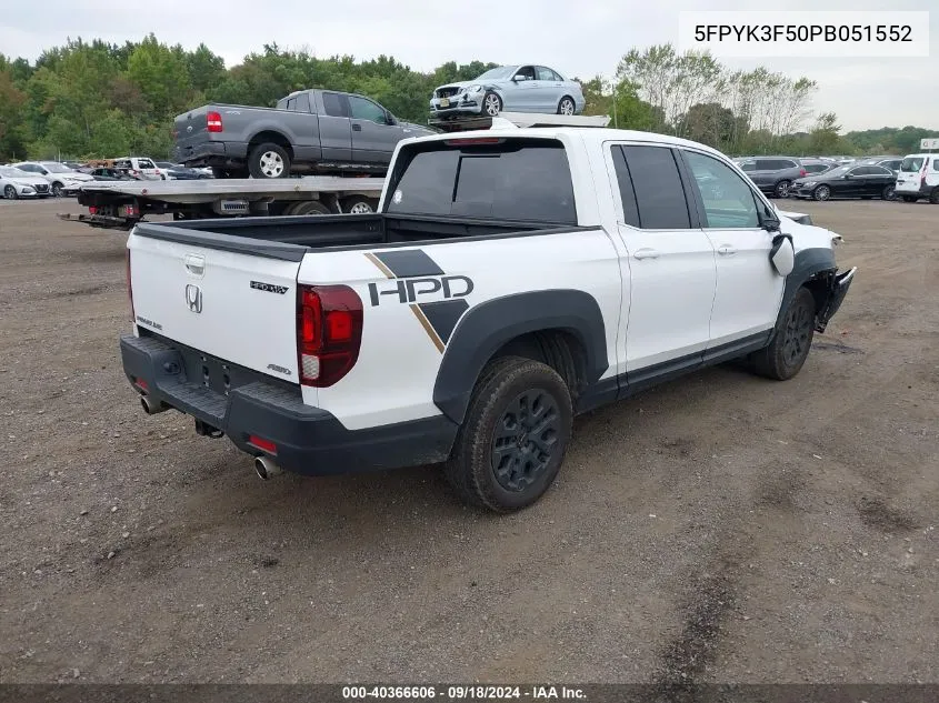 5FPYK3F50PB051552 2023 Honda Ridgeline Rtl