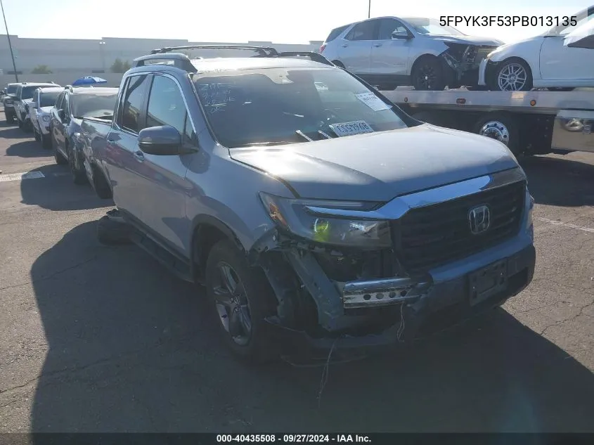 2023 Honda Ridgeline Rtl VIN: 5FPYK3F53PB013135 Lot: 40435508