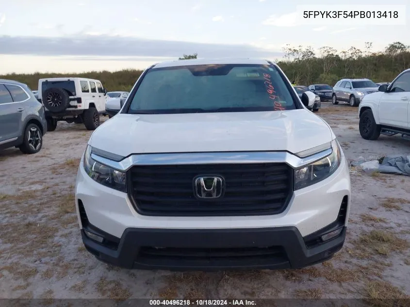 2023 Honda Ridgeline Rtl VIN: 5FPYK3F54PB013418 Lot: 40496218