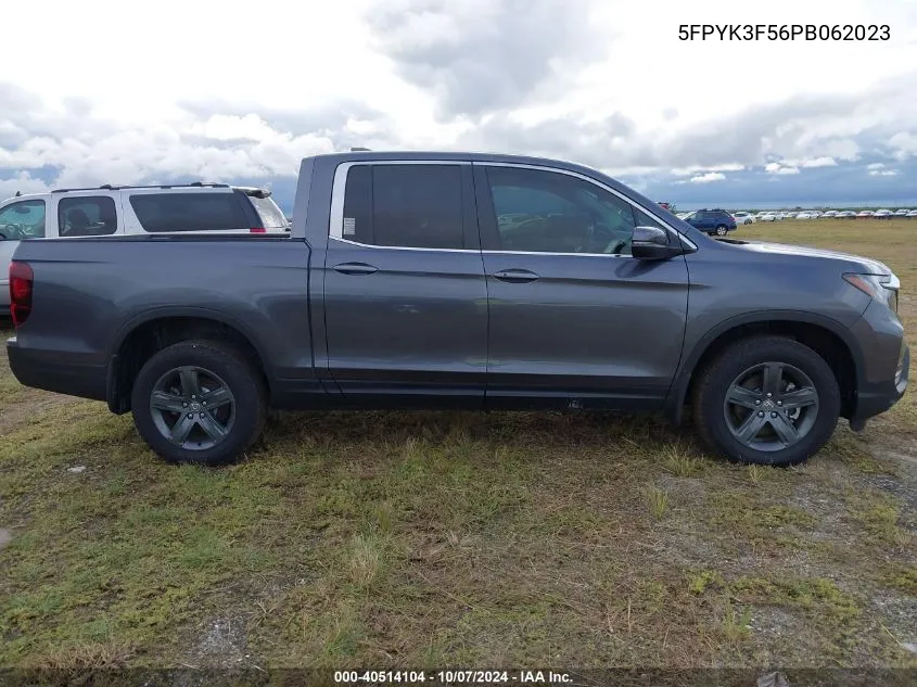 2023 Honda Ridgeline Rtl VIN: 5FPYK3F56PB062023 Lot: 40514104