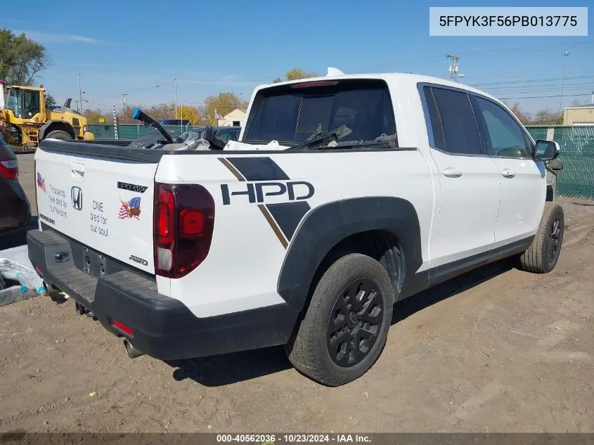 2023 Honda Ridgeline Rtl VIN: 5FPYK3F56PB013775 Lot: 40562036