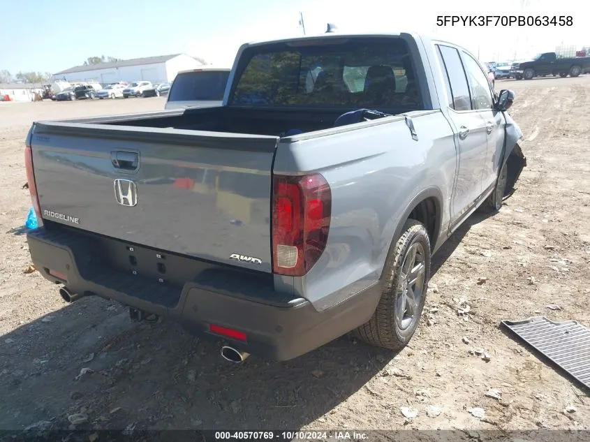 5FPYK3F70PB063458 2023 Honda Ridgeline Rtl-E