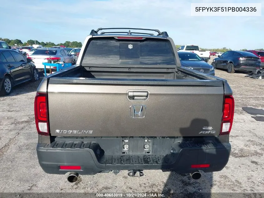 2023 Honda Ridgeline Rtl VIN: 5FPYK3F51PB004336 Lot: 40653019