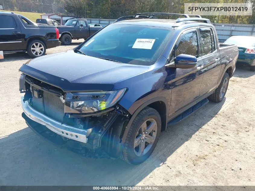 2023 Honda Ridgeline Rtl-E VIN: 5FPYK3F7XPB012419 Lot: 40665994