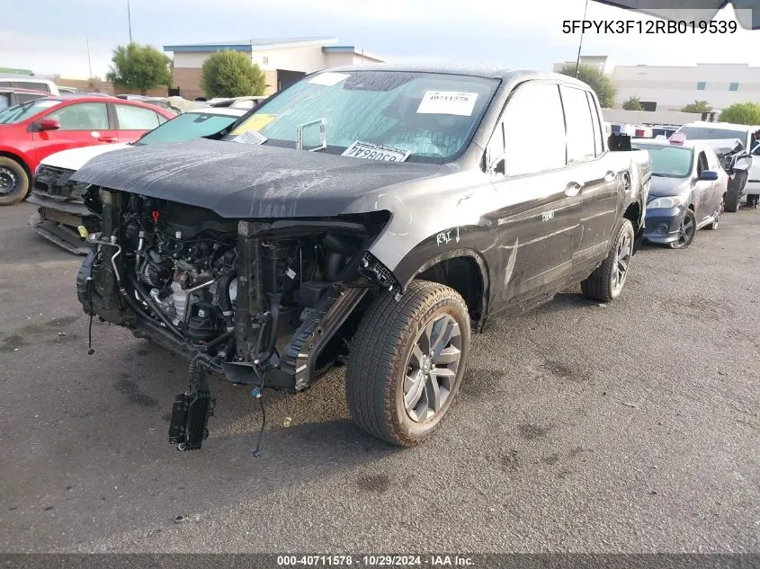 2024 Honda Ridgeline Sport VIN: 5FPYK3F12RB019539 Lot: 40711578