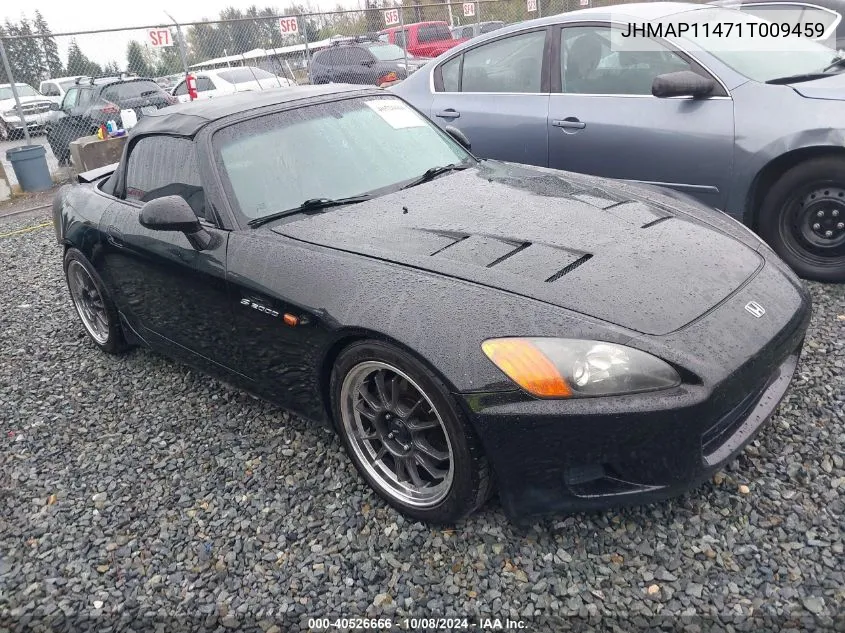 2001 Honda S2000 VIN: JHMAP11471T009459 Lot: 40526666