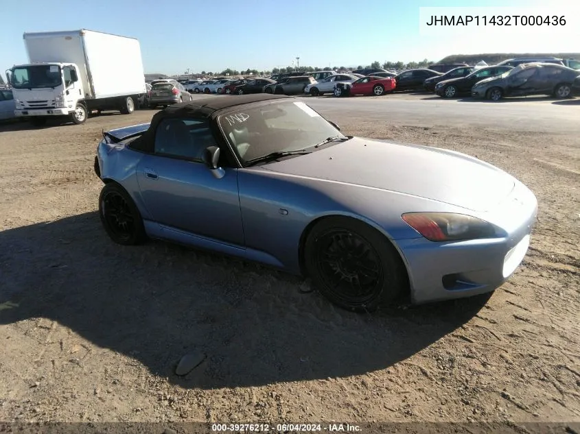 JHMAP11432T000436 2002 Honda S2000