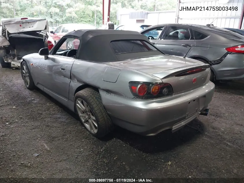 JHMAP21475S003498 2005 Honda S2000