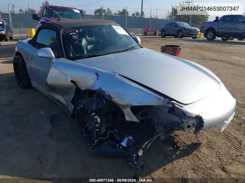 2005 Honda S2000 VIN: JHMAP21465S007347 Lot: 40071346