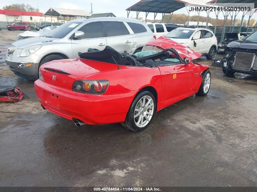 2005 Honda S2000 VIN: JHMAP21415S003013 Lot: 40784454