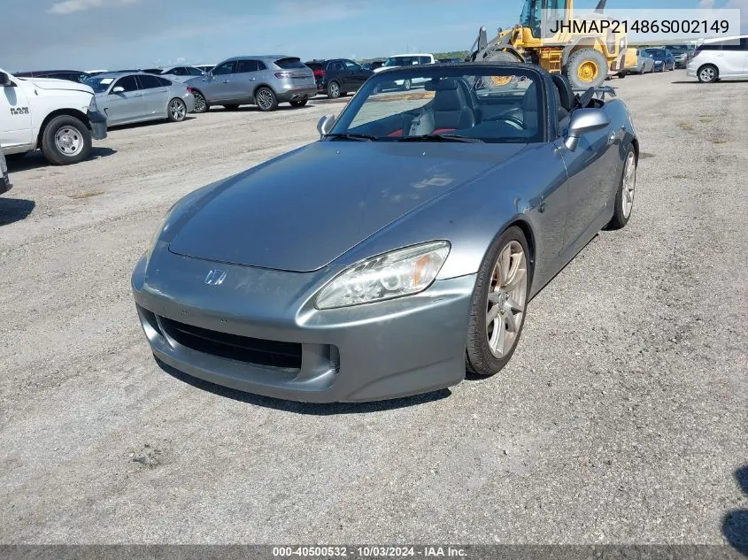 JHMAP21486S002149 2006 Honda S2000