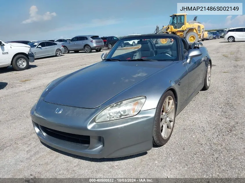 JHMAP21486S002149 2006 Honda S2000