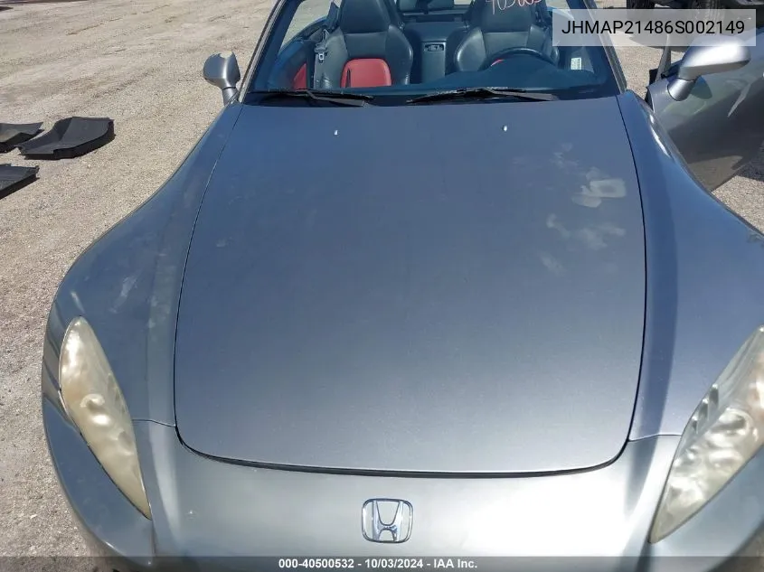 JHMAP21486S002149 2006 Honda S2000