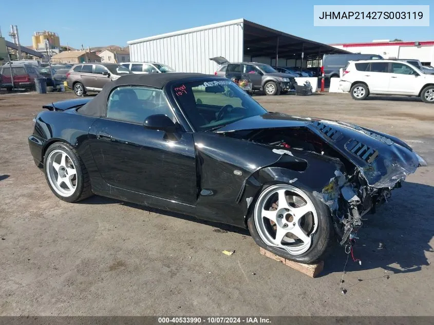 2007 Honda S2000 VIN: JHMAP21427S003119 Lot: 40533990