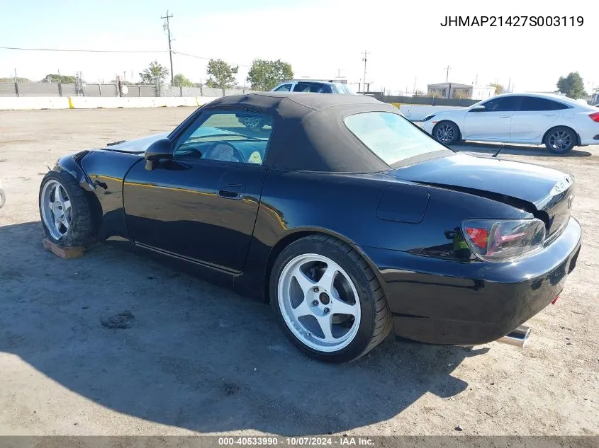 2007 Honda S2000 VIN: JHMAP21427S003119 Lot: 40533990