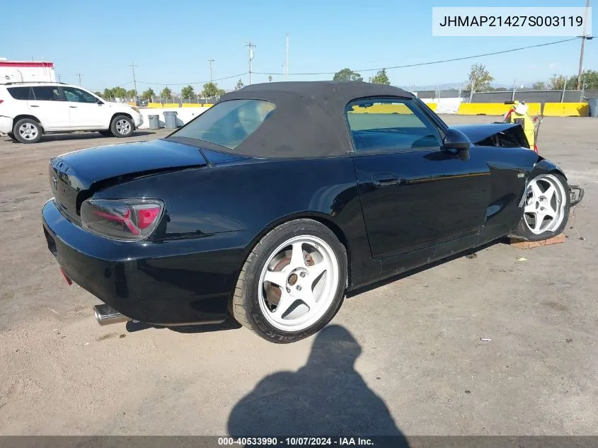 2007 Honda S2000 VIN: JHMAP21427S003119 Lot: 40533990