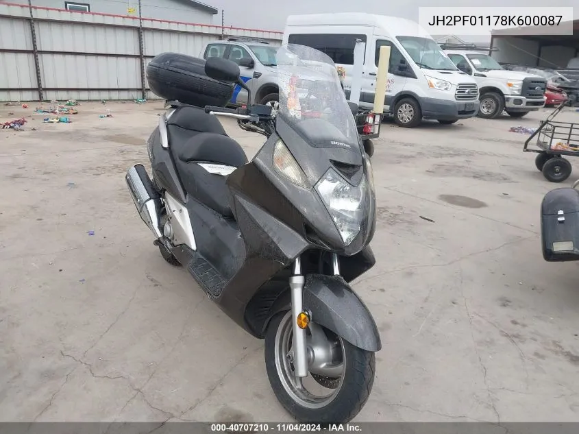 2008 Honda Fsc600 D VIN: JH2PF01178K600087 Lot: 40707210